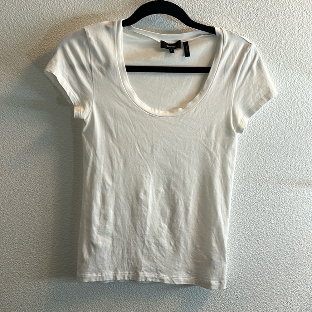Theory white t shirt